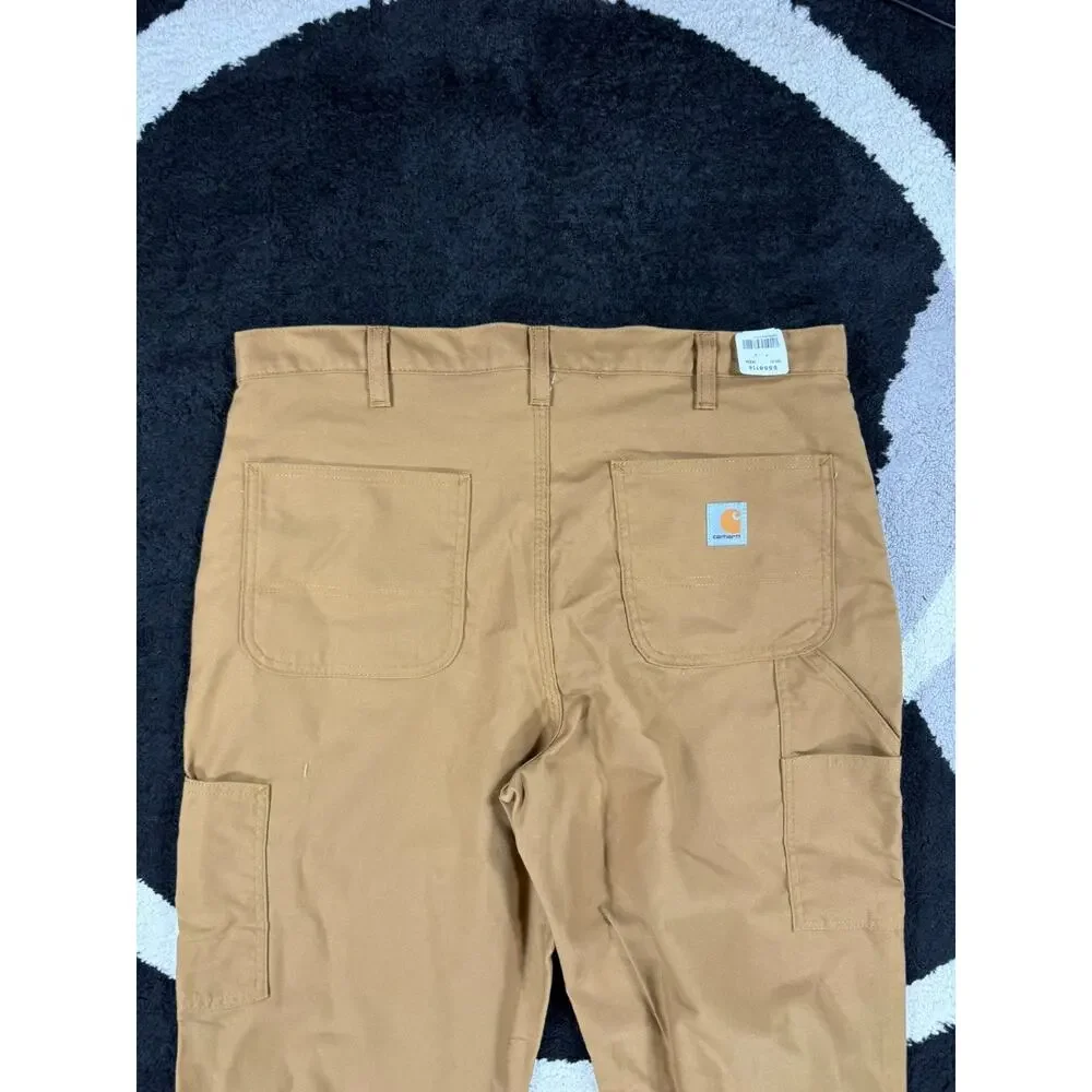 Carhartt Pants Mens 36x30 Dungaree Fit Brown Utility Workwear Rugged Cargo